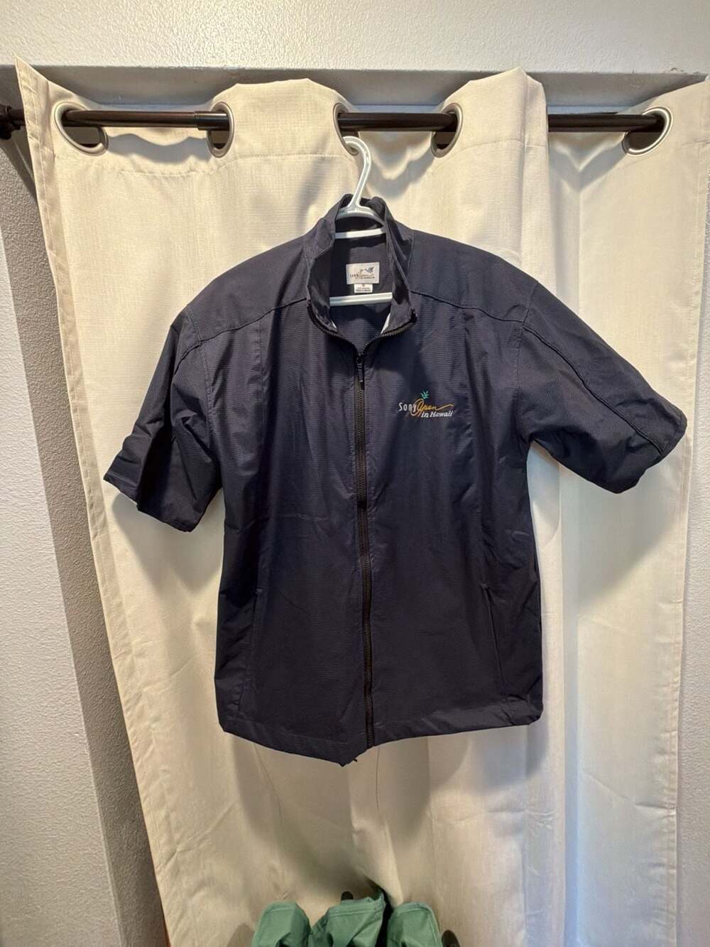 Sony Open in Hawaii Navy Blue Short Sleeve Half-Zip Wind Jacket